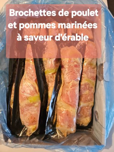 Image de Brochettes de poulet pomme et érable