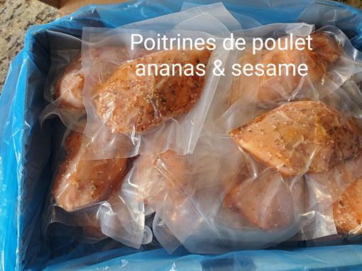 Image de Poitrines de poulet ananas sesames